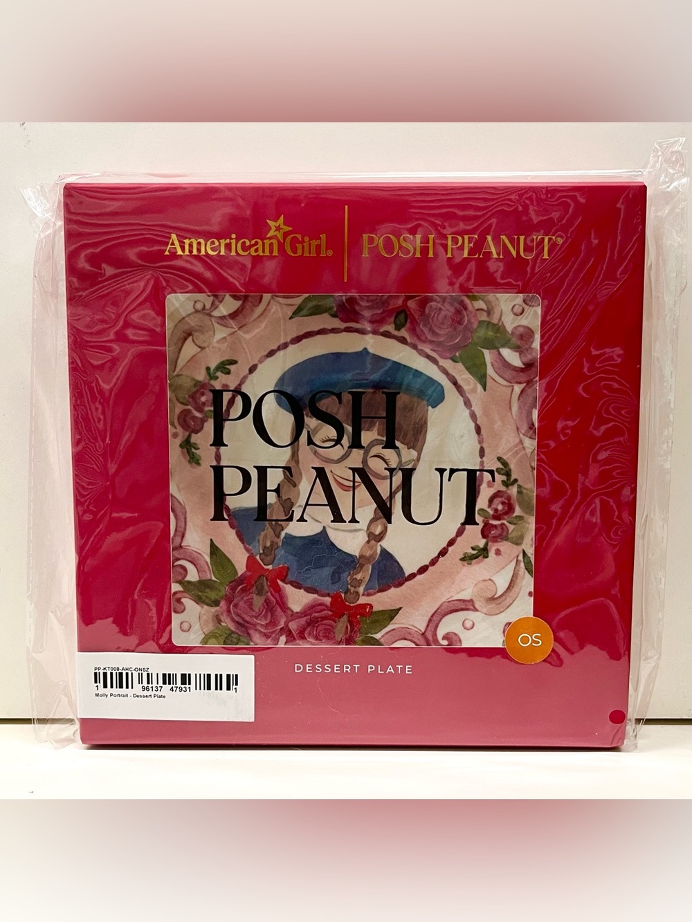 NIB Special Edition Collectible Posh Peanut American Girl Molly dessert plate